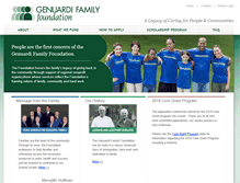 Tablet Screenshot of genuardifamilyfoundation.org